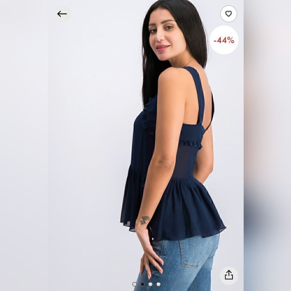 Romeo and Juliet couture Navy Tank top MSRP $118 - Picture 5 of 6